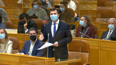 Gonzalo Caballero no pleno do Parlamento de Galicia