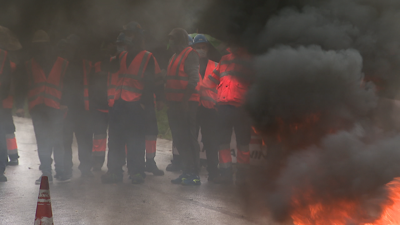 Traballadores de Vestas nunha protesta anterior