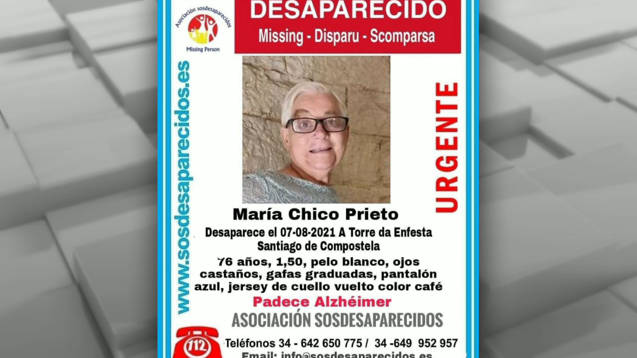 María Chico Prieto falta desde hai máis de tres meses