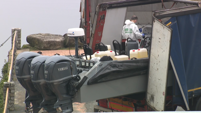 Última narcolancha comisada en Galicia, na ría de Vigo