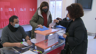 Votación na sede do PSdeG-PSOE esta mañá