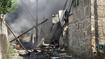 A pirotecnia agochaba o dobre de explosivos dos pensados