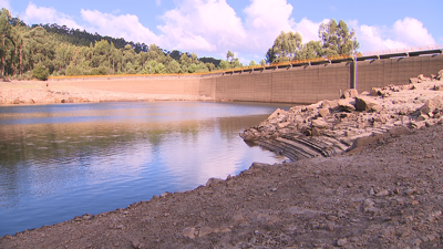 O embalse de Baíña está ao 39 % da súa capacidade