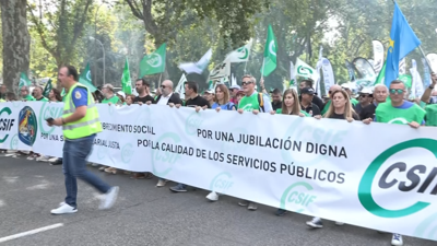 Membros do sindicato CSIF nunha manifestación