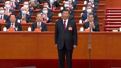 Xi Jinping, no vixésimo congreso do Partido Comunista Chinés