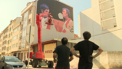 Mofa e Befa teñen mural en Carballo