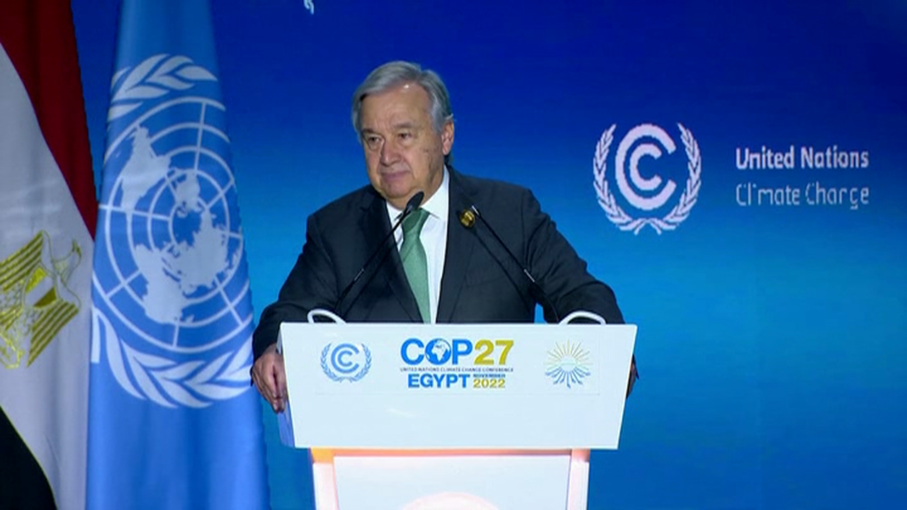 O secretario xeral da ONU, Antonio Guterres, na COP27