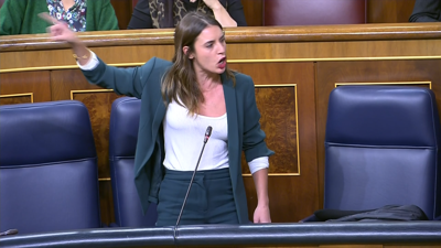 Irene Montero chama a parar aos fascistas despois de que esta tarde a insultaran no Congreso