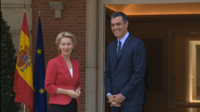 Pedro Sánchez e Ursula Von der Leyen (arquivo)