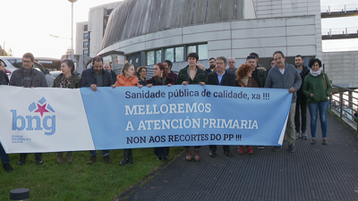 A voceira nacional do BNG e o alcalde de Pontevedra visitaron o hospital de Montecelo