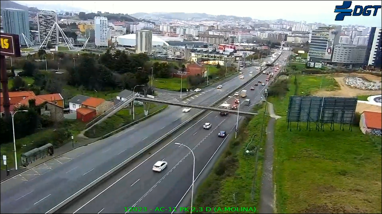 Imaxe en directo da Avenida de Alfonso Molina, na Coruña