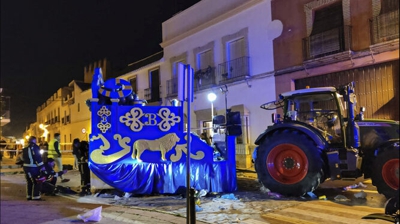 Estado en que quedou a carroza accidentada/Efe