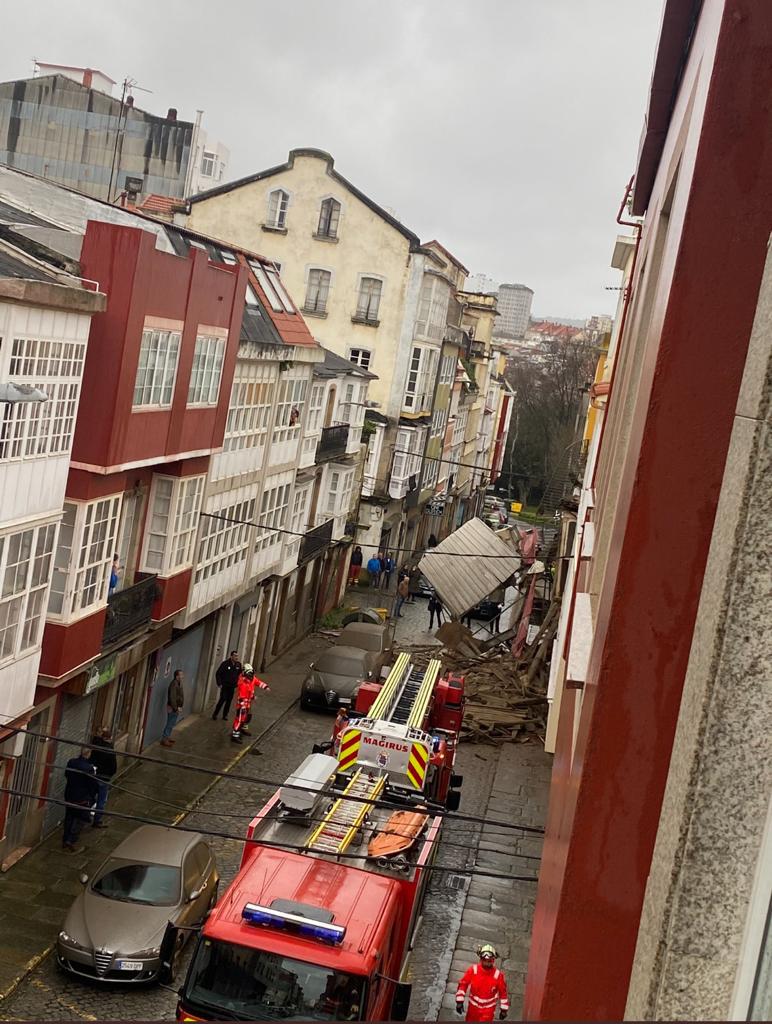 Inmobles derrubados no barrio de Esteiro, en Ferrol