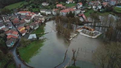 Baños de Molgas a vista de dron, este venres