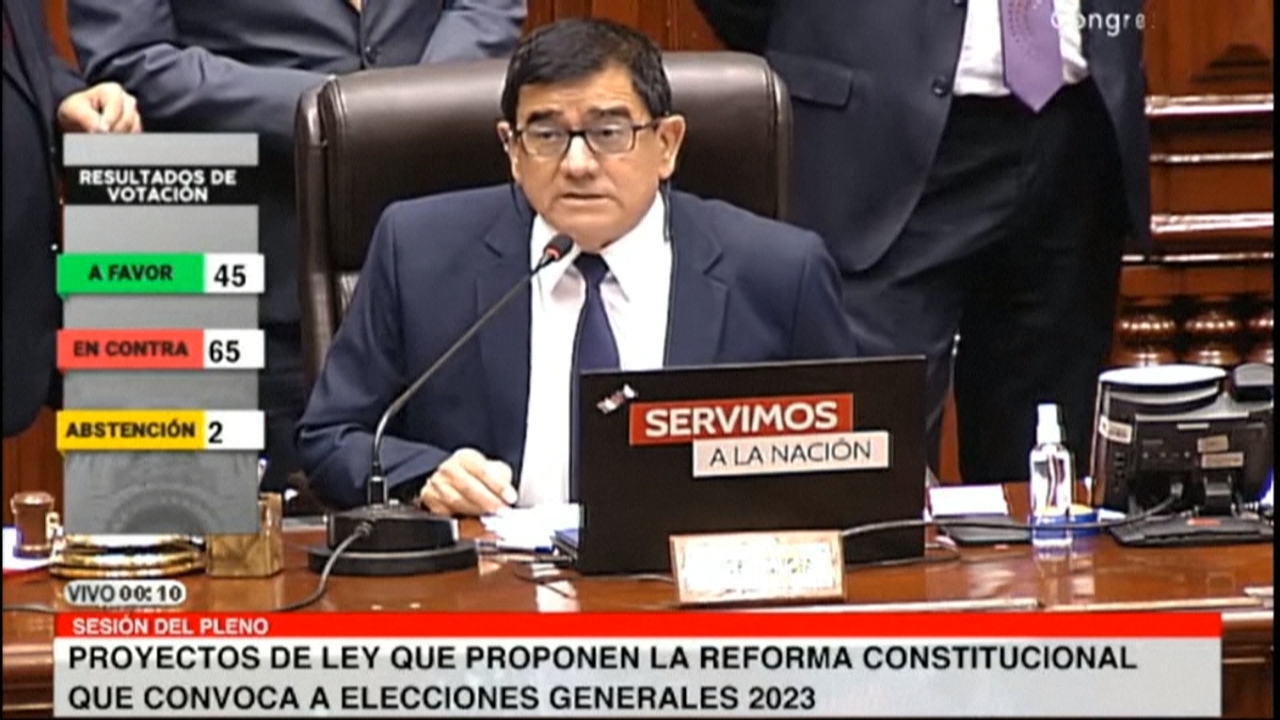 Momento da votación da reforma constitucional