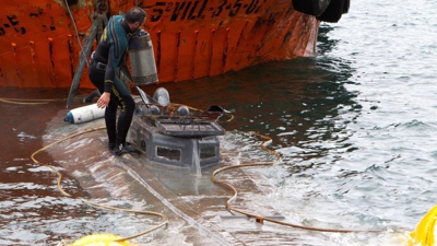 Narcosubmarino aparecido en Aldán