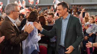 Pedro Sánchez este domingo nun mitin en Valladolid. EFE/Nacho Gallego