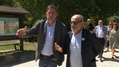 Francisco Rodríguez e Gómez Besteiro visitaron esta mañá as termas de Outariz