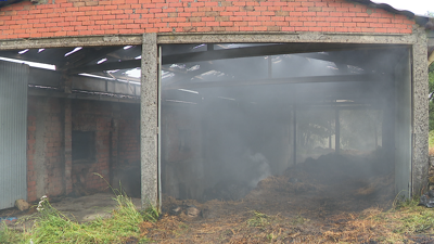 Imaxe do interior da nave sinistrada este mércores, horas despois do sinistro