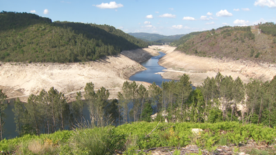 Embalse das Conchas afectado pola seca