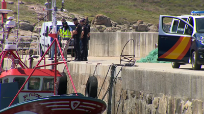 O barco Nuevo Furuno no peirao de Santa Mariña, en Camariñas