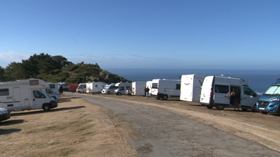 Autocaravanas no faro de Fisterra