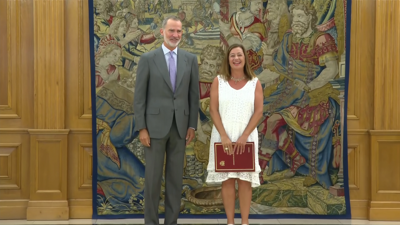 Audiencia do rei con Francina Armengol tras a sesión de constitución do Congreso dos Deputados