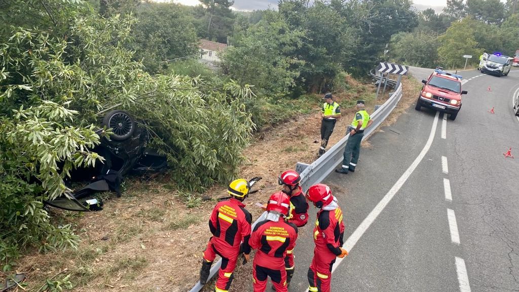 Accidente de Ramirás onde morreu un mozo o sábado