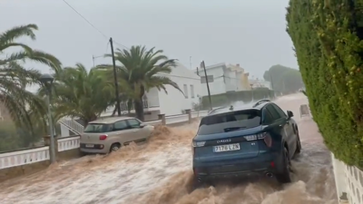 Treboada pola Dana en Alcanar