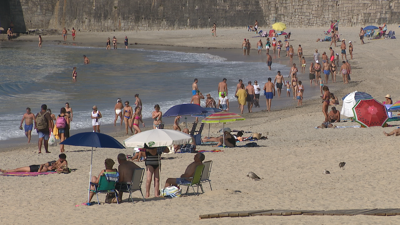 A praia de Silgar na mañá do venres