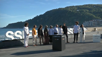 O equipo da película en San Sebastián