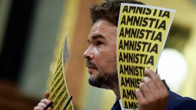 O deputado de ERC Gabriel Rufián (EFE/daniel González)