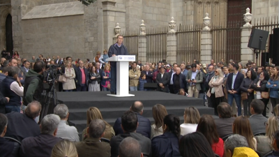 O presidente do PP no mitin de Toledo