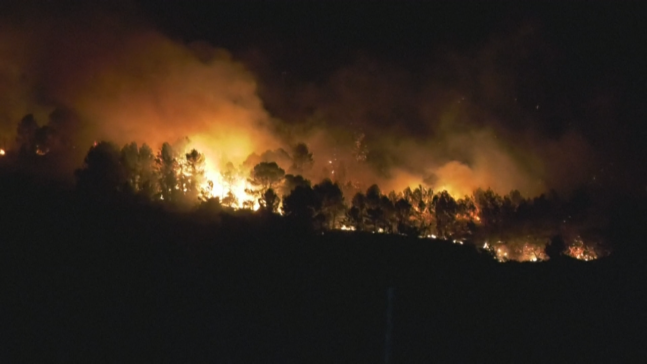 Incendio forestal activo no leste de España (FrancePress)