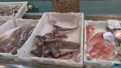 Peixe no mercado de abastos de Santiago