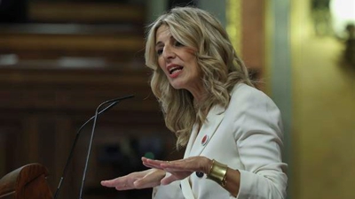 Intervención de Yolanda Díaz no debate de investidura (EFE/ Kiko Huesca)