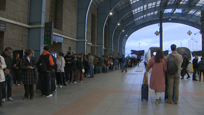 Situación na estación de tren da Coruña