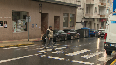 Paso de peóns onde tivo lugar o atropelo