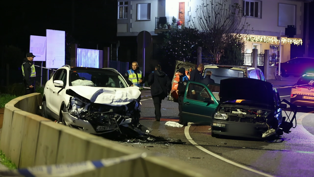 Os coches implicados no accidente