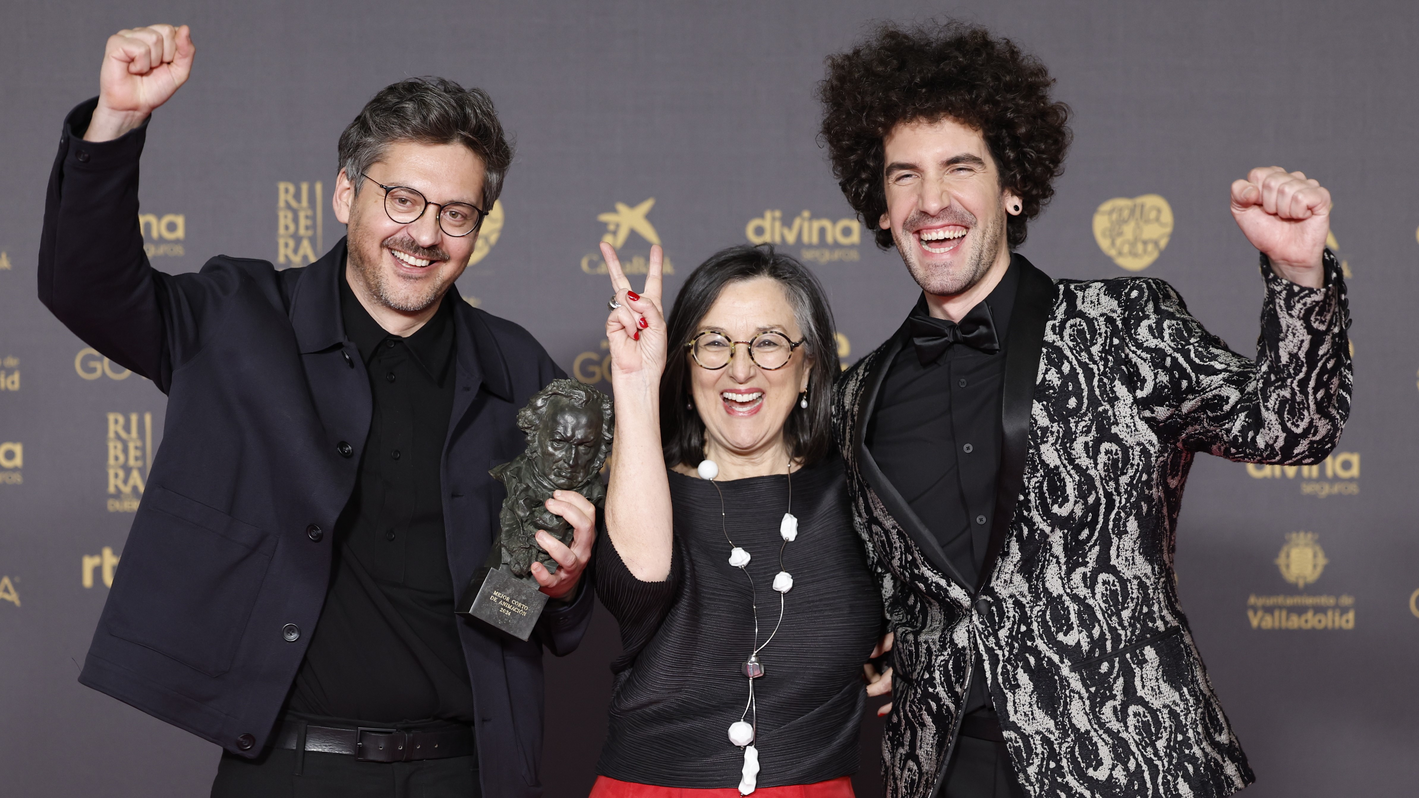 O director Martín Romero e os produtores Chelo Loureiro e Ivan Miñambres (EFE)