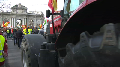 Protesta agrícola en Madrid, o mércores pasado