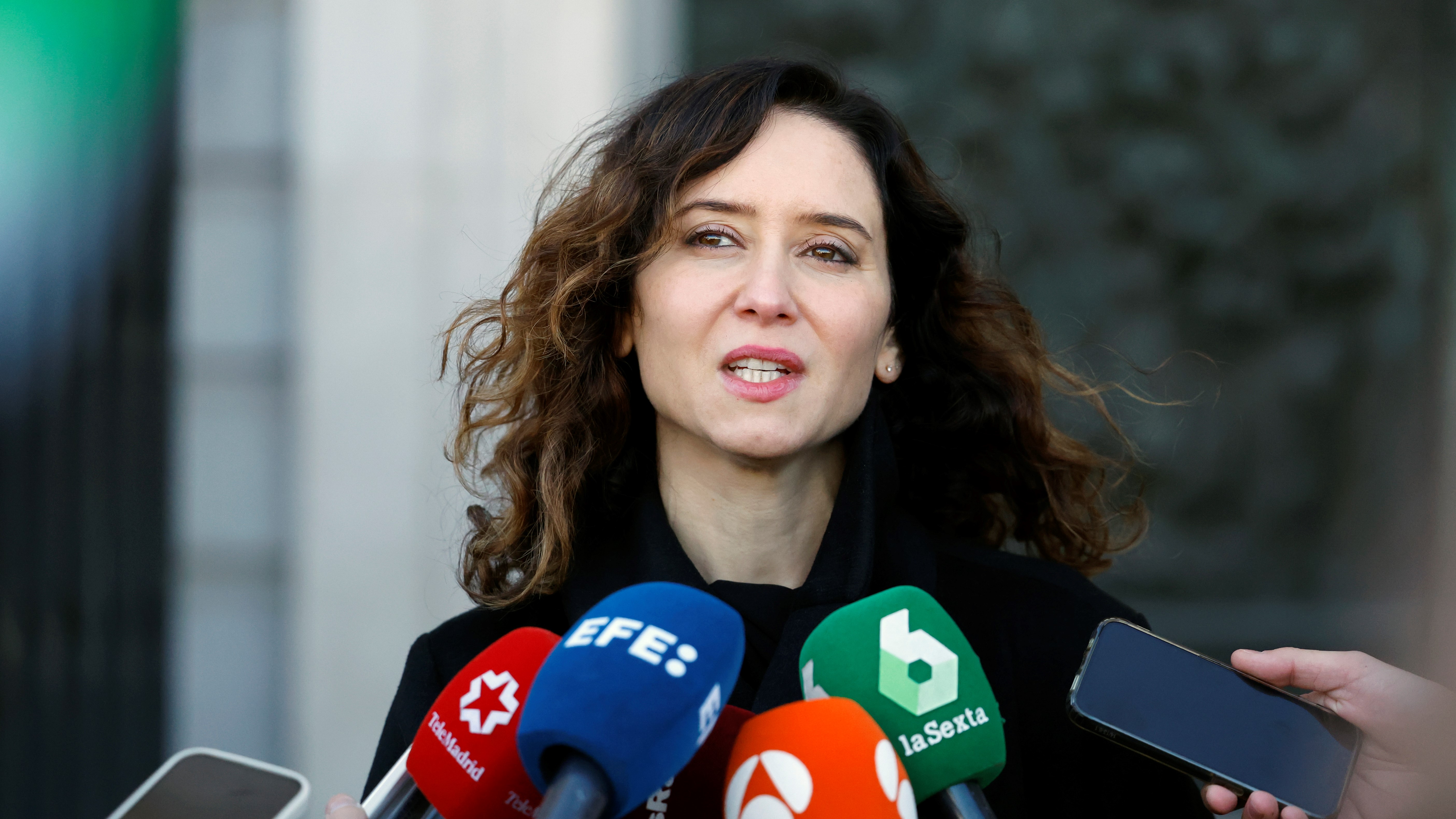 Isabel Díaz Ayuso, este luns na catedral da Almudena durante os actos do aniversario do 11M (EFE/Javier Lizón)