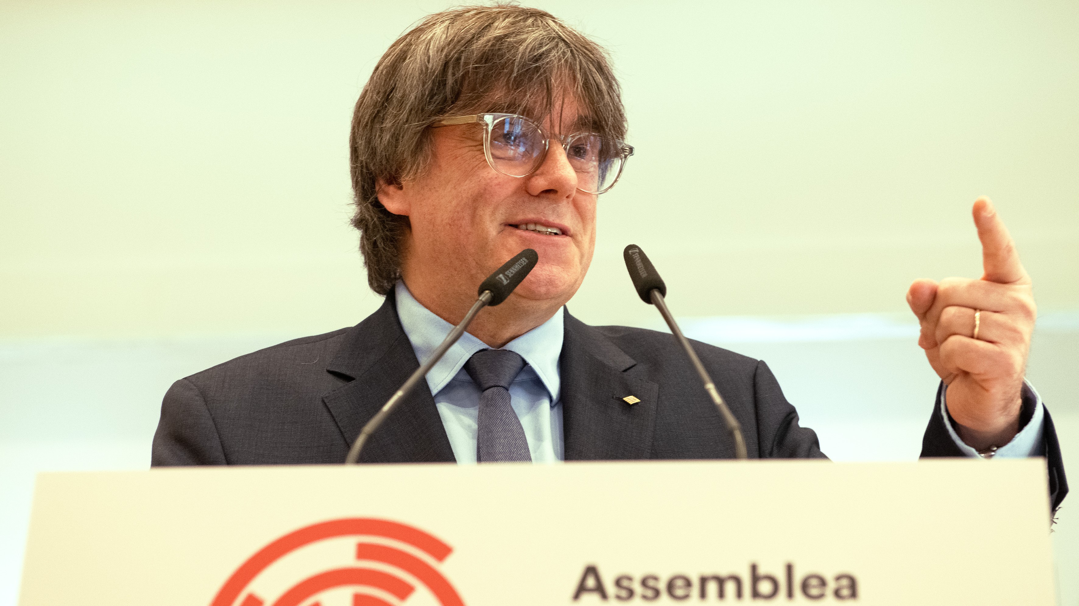 Puigdemont durante a constitución da Asemblea Territorial do Consell da República (Europa Press/Glòria Sánchez)