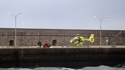 Espigón situado na desembocadura do río Nalón, onde un home foi arrastrado polas ondas