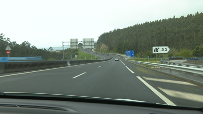 O lugar onde foi interceptado o coche nun primeiro momento