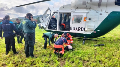 O desaparecido foi localizado polo helicóptero do servizo aéreo da Garda Civil