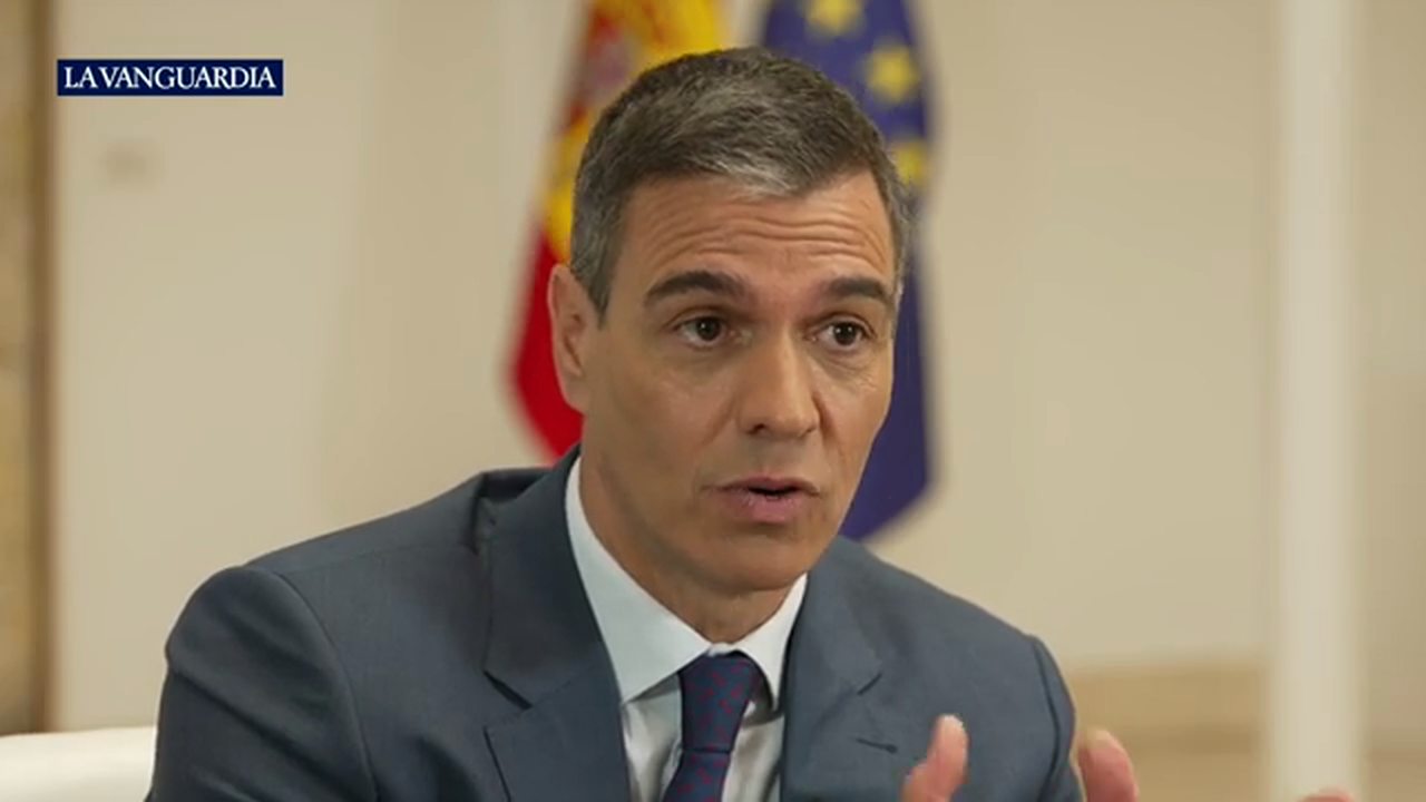 Pedro Sánchez nun momento da entrevista