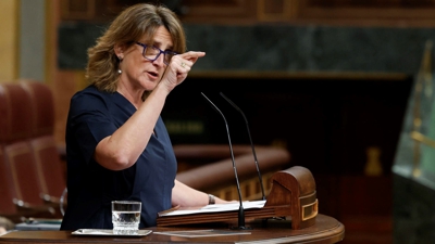 Intervención de Teresa Ribera no Congreso dos Deputados (EFE/ Mariscal)