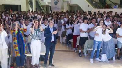 O conselleiro Román Rodríguez participou nunha recepción aos estudantes