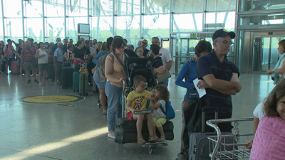 Imaxe este venres pola mañá no aeroporto Rosalía de Castro-Lavacolla